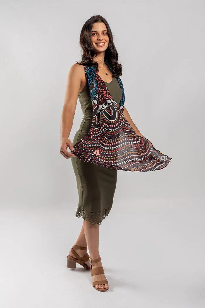 Heal Our Nura Rectangle Chiffon Scarf